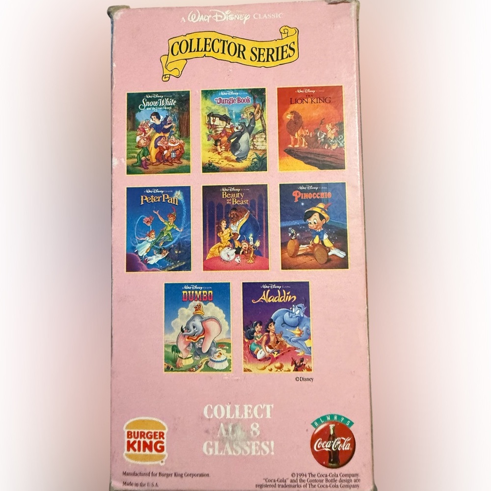 Walt Disney Classic Collector Series Coca Cola Glasses Lot 5 1990s - Picture 12 of 13
